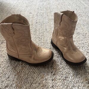 Kids Gold Cowboy Boots - Stylish Western Footwear
